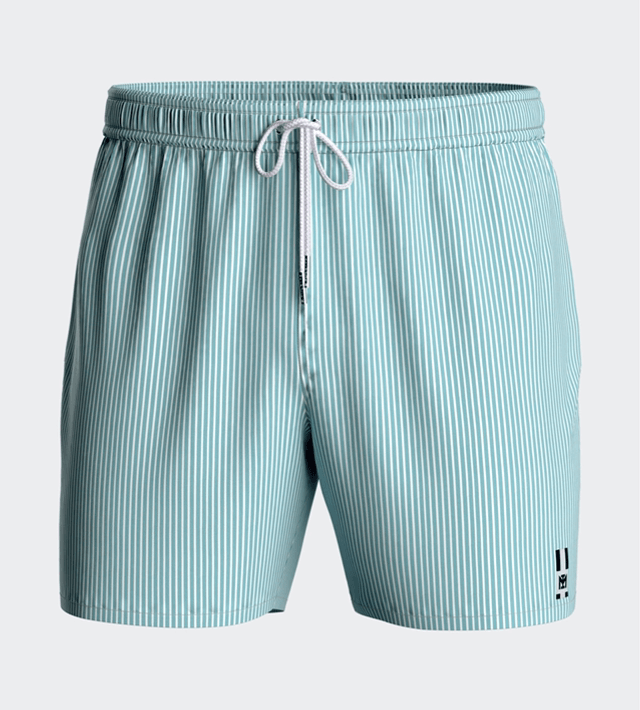 SHORT DE BAIN IMPETUS LEGEND À RAYURES - BLEU CLAIR
