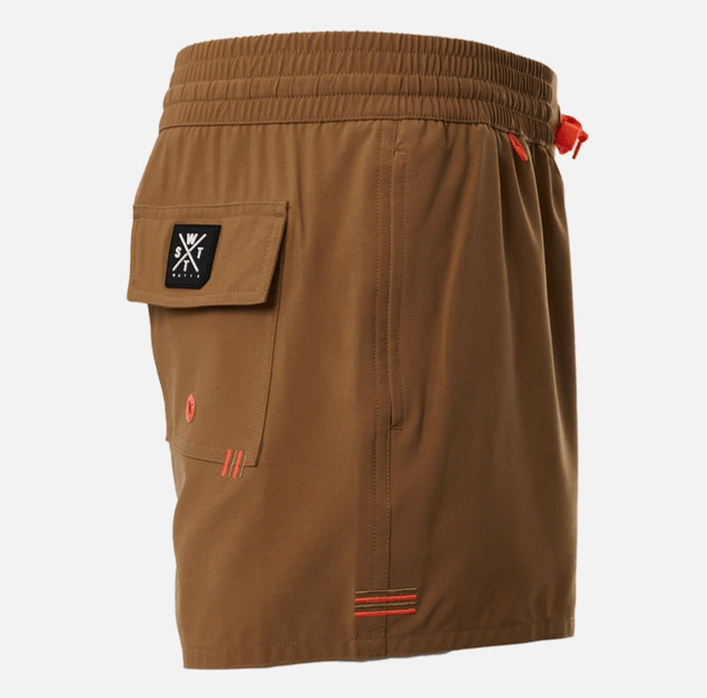 SHORT DE BAIN WATTS RCOOLZ - MARRON TABAC